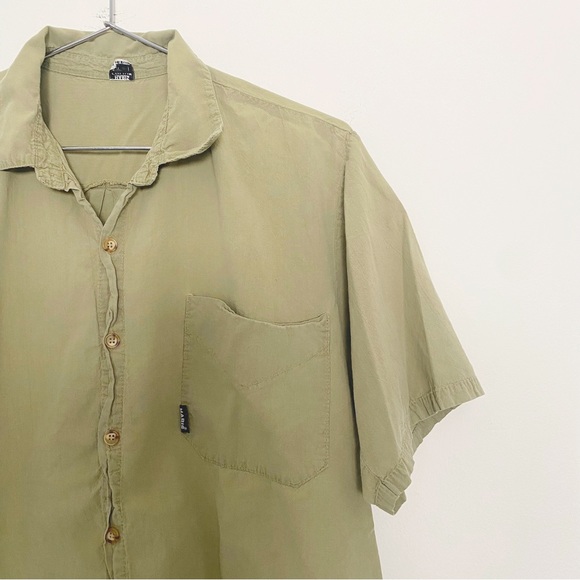 Haris Cotton • Pure Cotton Button Down in Sage Green - Picture 1 of 8
